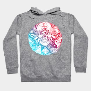 Dual Color Skull Circle of Humanity Hoodie